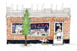 Logo van Mamma mia, wat ’n pizzaria